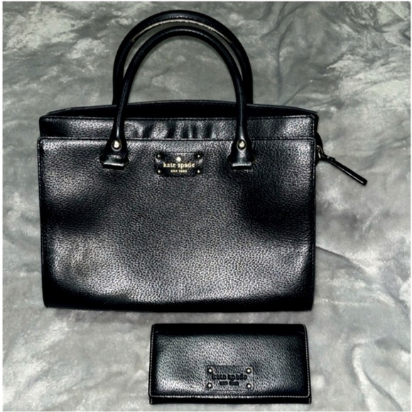 kate spade Handbags - Kate Spade Black Shoulder Bag and Wallet Set.